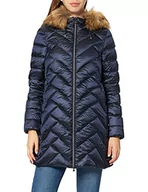 Płaszcze damskie - Geox W Blenda damski płaszcz puchowy, Opalizujący niebieski, 40 - miniaturka - grafika 1