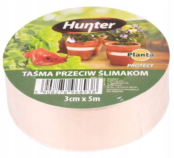 Hunter Taśma miedziowana przeciw ślimakom 3cmx5m Samoprzylepna