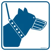 Systemy ekspozycyjne i znaki informacyjne - RA101 PSY WPROWADZAĆ TYLKO NA SMYCZY I W KAGAŃCU, PN - PŁYTA PCV 1MM; (300X300MM) - miniaturka - grafika 1