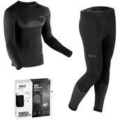 Pozostała odzież narciarska - BIELIZNA TERMOAKTYWNA BTZ0464 CZARNA MĘSKA ZESTAW 2XL/3XL MAGNUS NILS - miniaturka - grafika 1