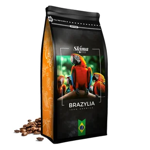 Kawa ziarnista 1kg BRAZYLIA 100% ARABICA Świeżo Palona do ekspresu - Kawa - miniaturka - grafika 1