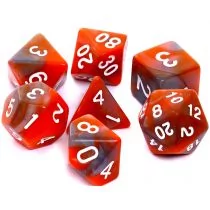 Rebel Komplet kości RPG Dwukolorowe Pomarańczowo-szare OD 24,99zł - Akcesoria do gier planszowych - miniaturka - grafika 1