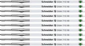 Długopisy - Schneider 171004 Slider 710 wkład do długopisu (technologia ViscoGlide, XBExtra szerokość) 10 sztuk, zielony - miniaturka - grafika 1