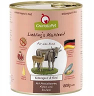 Mokra karma dla psów - GranataPet Liebling´s Mahlzeit dziczyzna i wołowina mokra karma dla psa 800g - miniaturka - grafika 1