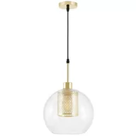 Lampy sufitowe - NOWOCZESNA LAMPA WISZĄCA KLASYCZNE ZŁOTO NET W1 - miniaturka - grafika 1