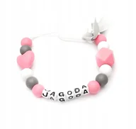 Akcesoria do smoczków - Silikonowa zawieszka do smoczka JAGODA upominek - miniaturka - grafika 1