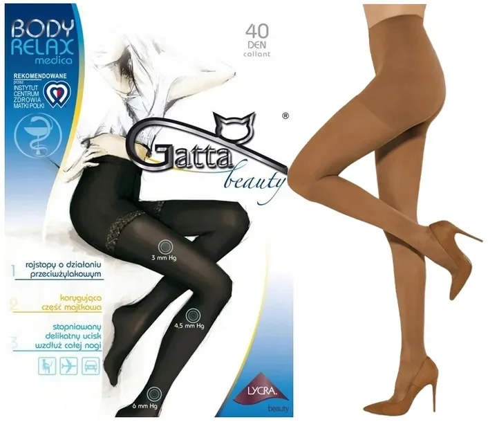Gatta Rajstopy Modelujące Body Relax Medica 40 Den 3-m Golden