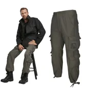 Odzież taktyczna i umundurowanie - Spodnie Długie Męskie BRANDIT Pure Vintage - Olive 4XL - miniaturka - grafika 1