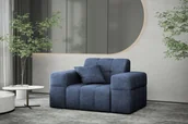 Fotele - Fotel Nimes tkanina Perfect Haromony ciemnoniebieski - miniaturka - grafika 1