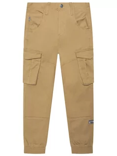 Spodnie i spodenki dla chłopców - Name it Spodnie materiałowe Bamgo 13151735 Brązowy Regular Fit Brązowy - grafika 1