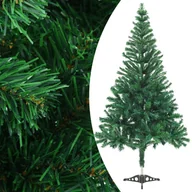 Choinki - vidaXL Sztuczna choinka z lampkami LED i bombkami, 210 cm, 910 gałązek - miniaturka - grafika 1