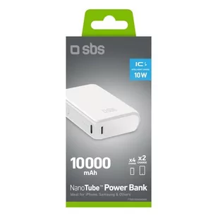 Powerbank SBS 10000mAh Biały TTBB10000MINIW - Powerbanki - miniaturka - grafika 2