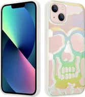 Etui i futerały do telefonów - OEM ETUI SKULL IPHONE 13 HOLO WHITE / BIAŁY - miniaturka - grafika 1