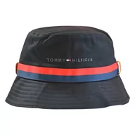 Czapki męskie - Kapelusz Tommy Hilfiger Established Tape Bucket Czarny - AM0AM08271-0GJ - miniaturka - grafika 1