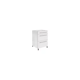 Szafka Dolna Stojąca 3 Szuflady 50 cm CRE-9D Creativa Fadome Biały Połysk, Dąb Sonoma, Basic, h 10cm - Szafki kuchenne - miniaturka - grafika 1