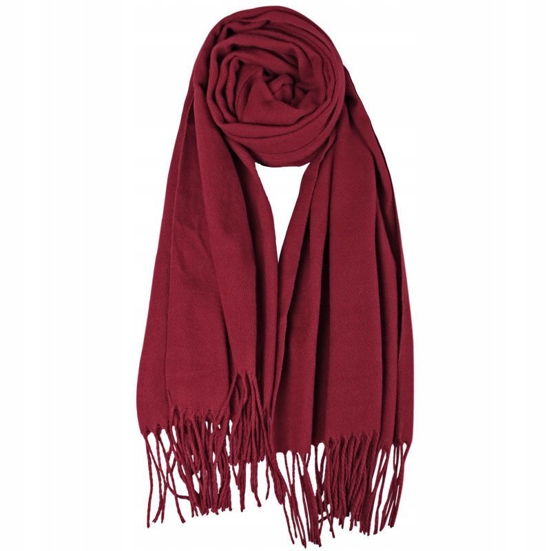 elegancki damski SZAL miękki jak kaszmir SZALIK GŁADKI KLASYCZNY 200x66cm