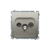 Gniazdka elektryczne - Kontakt Simon Gniazdo RTV / DATA BASIC MODUŁ satyna - miniaturka - grafika 1