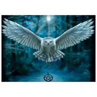 Zabawki kreatywne - Mozaika diamentowa, haft 30x40 Sowa Flamingo line - miniaturka - grafika 1