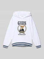 Bluzy dla dziewczynek - Bluza o kroju regular fit z kapturem i wyhaftowanym logo - miniaturka - grafika 1