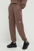 Spodnie damskie - adidas Originals spodnie dresowe Cargo Jogger kolor brązowy z aplikacją IR5909 - miniaturka - grafika 1
