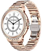 Smartwatch - Bestphone BF3 Złoty z opaską diamonds wer 10 - miniaturka - grafika 1