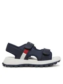 Buty dla chłopców - Tommy Hilfiger Sandały T3B2-33900-1591 S Granatowy - miniaturka - grafika 1