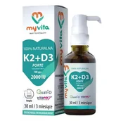 Suplementy naturalne - MyVita Witamina K2+D3 Naturalna Krople 30 Ml - miniaturka - grafika 1