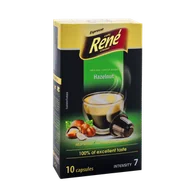Kawa w kapsułkach i saszetkach - Rene Hazelnut (kawa aromatyzowana orzechowa) kapsułki do Nespresso - 10 kapsułek - miniaturka - grafika 1