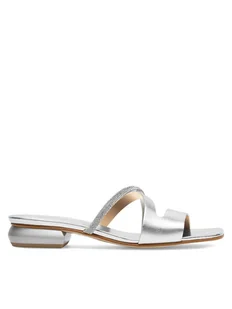 Badura Klapki BRITTOLI-A022-01-01 Srebrny - Klapki i japonki damskie - miniaturka - grafika 1