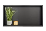 Półki łazienkowe - FENIKS Balneo Balneo Wall-Box No Rim Black wnękowa OBBL5NR - miniaturka - grafika 1