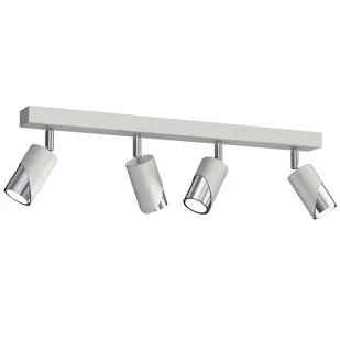 Szaro-srebrna listwa, lampa z reflektorami LX 9670 z serii SHIFT - Lampy sufitowe - miniaturka - grafika 1