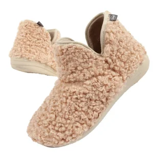 Kapcie Scholl Maddy Bootie F309091002 beżowy - Kapcie damskie - miniaturka - grafika 1
