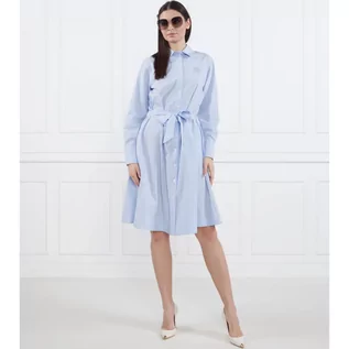 Sukienki - Karl Lagerfeld Sukienka Striped shirt dress with logo embroidery - grafika 1