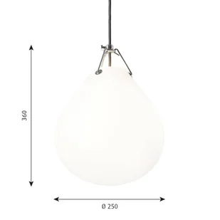Louis Poulsen Moser szklana lampa wisząca Ø 25cm - Lampy sufitowe - miniaturka - grafika 2