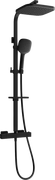 Zestawy prysznicowe - Mexen CQ33 zestaw prysznicowy natynkowy z deszczownicą i baterią termostatyczną, czarny - 772503395-70 - miniaturka - grafika 1