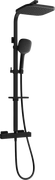 Mexen CQ33 zestaw prysznicowy natynkowy z deszczownicą i baterią termostatyczną, czarny - 772503395-70