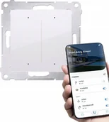 Sterowniki i przekaźniki - LEDart kontakt-simon przyciskowy oświetleniowy - 2 wyjścia 5A, sterowany smartfonem WiFi 230V (moduł) biały DEW2W.01/11 DEW2W.01/11 - miniaturka - grafika 1