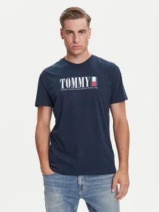 Tommy Jeans T-Shirt Dna Flag DM0DM21941 Granatowy Regular Fit - Koszulki męskie - miniaturka - grafika 1