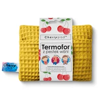 Termofory - Termofor z pestek wiśni CHERRYPAD Wafelek, musztardowy - miniaturka - grafika 1