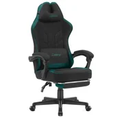 Fotele gamingowe - Fotel gamingowy CABRO C504 Czarny-Zielony - miniaturka - grafika 1