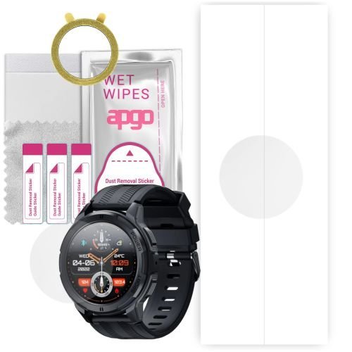 1x folia hydrożelowa ochronna do Oukitel BT10 - apgo Smartwatch Hydrogel Protection Ochrona na ekran smartwatcha