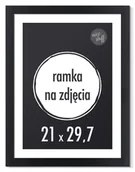 Ramki na zdjęcia - RAMKA NA ZDJĘCIA 21x29,7 cm A4 foto ramki czarna 29,7x21 - miniaturka - grafika 1