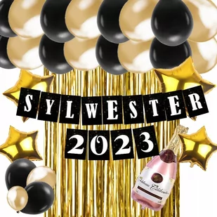 BALONY SYLWESTER ZESTAW OZDOBY DEKORACJE Y3 - Balony i akcesoria - miniaturka - grafika 1