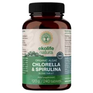Suplementy naturalne - Ekolife Natura Ekologiczna Chlorella&Spirulina Suplement diety 240 tab. Bio - miniaturka - grafika 1