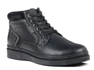 Botki męskie - Buty zimowe męskie skórzane za kostkę ocieplane Lee Cooper 2911M czarne-43 - miniaturka - grafika 1