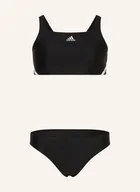 Stroje kąpielowe - Adidas Góra Od Bikini Bustier 3-Streifen schwarz - miniaturka - grafika 1