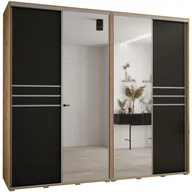 Szafy - Szafa przesuwna z lustrem wysoka Davos 11 270 głębokość 60 cm wysokość 235,2 cm - miniaturka - grafika 1