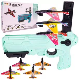 Wyrzutnia Samolotów Pistolet + 4 Samoloty - Samoloty i helikoptery - miniaturka - grafika 1