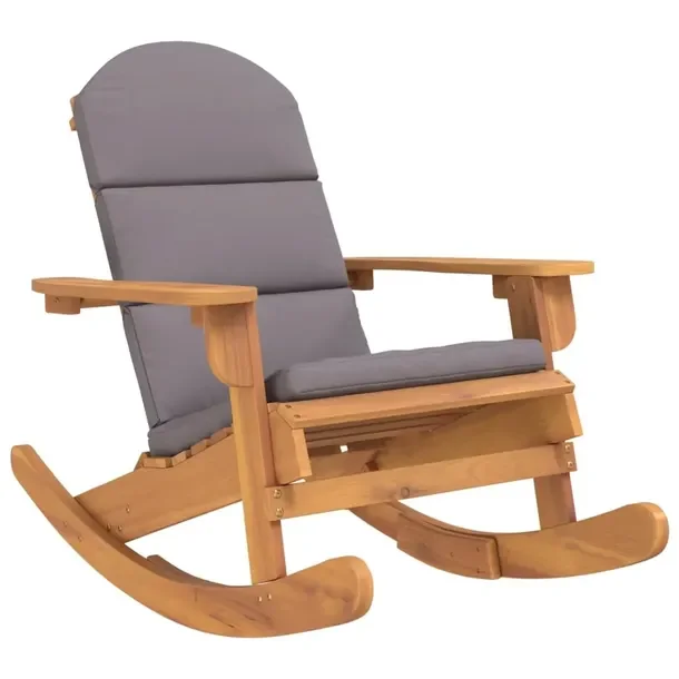 Fotel Bujany Adirondack z Litego Drewna Akacjowego, 75x105x90 cm, Ciemnosza