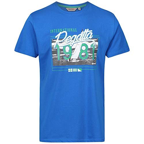 Regatta męska Cline Iii Coolweave koszulka z okrągłym dekoltem Oxford Blue S